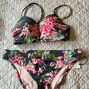 Shade & Shore Bikini Top 34C Bottom L NWT